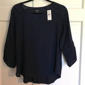LOFT Navy Dress Top